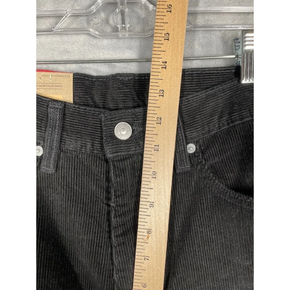 Levis 565 Loose Straight Black Corduroy Pants Mens W32 L34 NWT